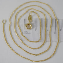 Load image into Gallery viewer, 18K YELLOW GOLD CHAIN 17.7 MINI CUBAN CURB GOURMETTE LINK 1 MM, MADE IN ITALY
