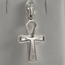 Load image into Gallery viewer, SOLID 18K WHITE GOLD CROSS, CROSS OF LIFE, ANKH, SHINY, 1.02 INCH MADE IN ITALY
