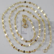Load image into Gallery viewer, SOLID 18K YELLOW GOLD FLAT BRIGHT KITE CHAIN 20 INCHES, 2.2 MM MADE IN ITALY
