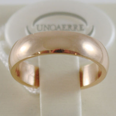 SOLID 18K YELLOW GOLD WEDDING BAND FLAT RING 6 GRAMS BY UNOAERRE MADE IN ITALY.