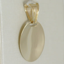 Load image into Gallery viewer, SOLID 18K YELLOW GOLD PENDANT OVAL MEDAL, SATIN GUARDIAN ANGEL, MADE IN ITALY
