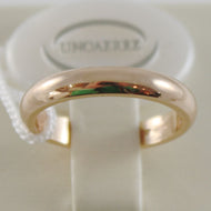 SOLID 18K YELLOW GOLD WEDDING BAND UNOAERRE RING 5 GRAMS MARRIAGE MADE IN ITALY.