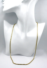 Load image into Gallery viewer, 18K YELLOW GOLD CHAIN 2.5mm SQUARE ROUNDED CABLE TUBE RECTANGULAR LINK 60cm 24&quot;.
