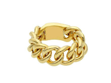 Load image into Gallery viewer, 18K YELLOW GOLD SMOOTH GOURMETTE 8mm RING, BAND, MADE IN ITALY.
