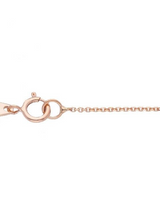 Load image into Gallery viewer, 18k rose gold yellow gold necklace with rolo cable chain and squared Cross.
