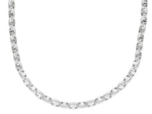Load image into Gallery viewer, 18K WHITE GOLD CHAIN SAILOR&#39;S NAUTICAL NAVY MARINER OVAL 3.5mm LINK, 20&quot; 50cm.
