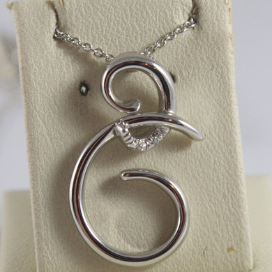 SOLID 18K WHITE GOLD NECKLACE WITH TRIBAL PENDANT DIAMONDS DIAMOND MADE IN ITALY.