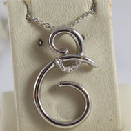 SOLID 18K WHITE GOLD NECKLACE WITH TRIBAL PENDANT DIAMONDS DIAMOND MADE IN ITALY.