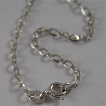 Load image into Gallery viewer, 18k white gold chain mini 2 mm rolo oval mirror link 17.70 inches made in Italy.
