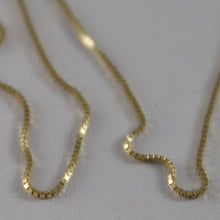 Load image into Gallery viewer, 18K YELLOW GOLD CHAIN NECKLACE 0.5 mm MINI VENETIAN LINK 19.68 IN. MADE IN ITALY.
