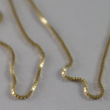 Load image into Gallery viewer, 18K YELLOW GOLD CHAIN NECKLACE 0.5 mm MINI VENETIAN LINK 17.71 IN. MADE IN ITALY.
