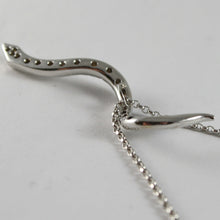 Load image into Gallery viewer, SOLID 18K WHITE GOLD SNAKE PENDANT WITH DIAMONDS CT 0.27 NECKLACE, MADE IN ITALY.
