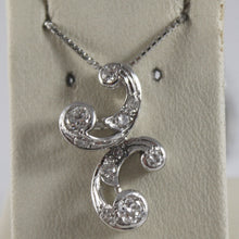 Load image into Gallery viewer, SOLID 18K WHITE GOLD NECKLACE, ETHNIC STYLE WITH DIAMONDS, DIAMOND MADE IN ITALY.
